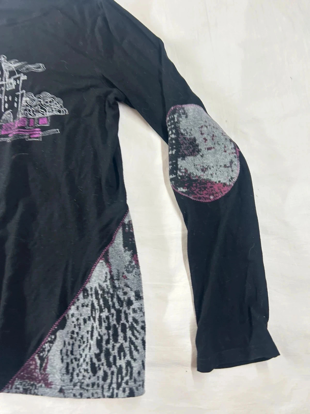 Zwarte vintage geprinte trui Di Vilune van viscose – photo 4